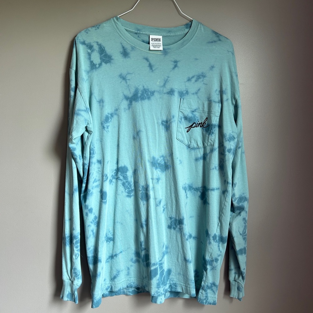 PINK tie dye long sleeve tshirt